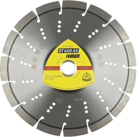 Алмазный диск KLINGSPOR 230X2,7X22,23/15S/12/S/DT/SUPRA/DT600AS
