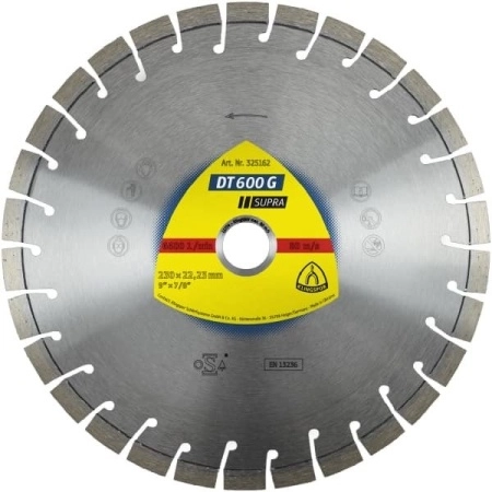 Алмазный диск KLINGSPOR 180X2,6X22,23/22K/9/S/DT/SUPRA/DT600G